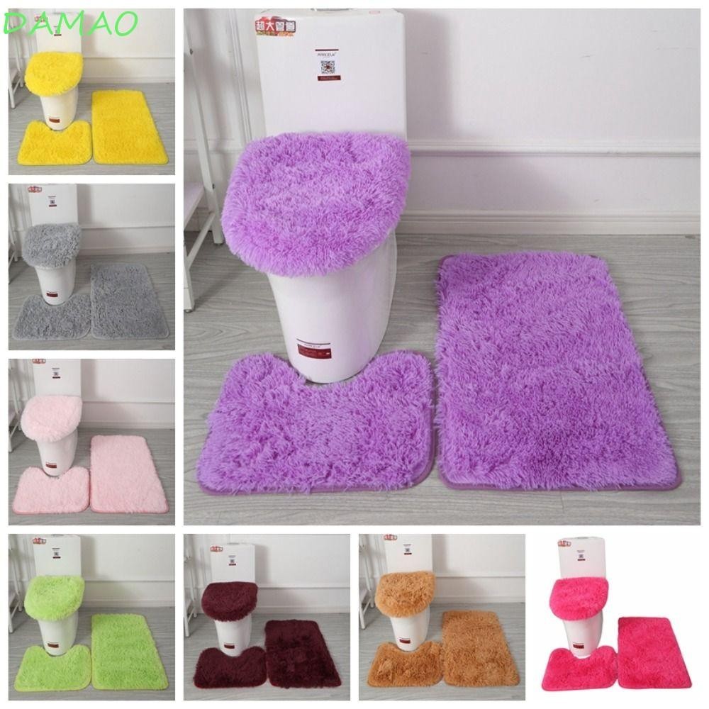 Damao 3 ชิ ้ น/setพรมอาบน ้ ําชุดสีทึบนุ ่ มฝาชักโครกพรม, เสื ่ อห ้ องน ้ ําไมโครไฟเบอร ์ กันลื ่ นล ้ างทําความสะอาดได ้ พรมอาบน ้ ําชุดพรมห ้ องน ้ ํา