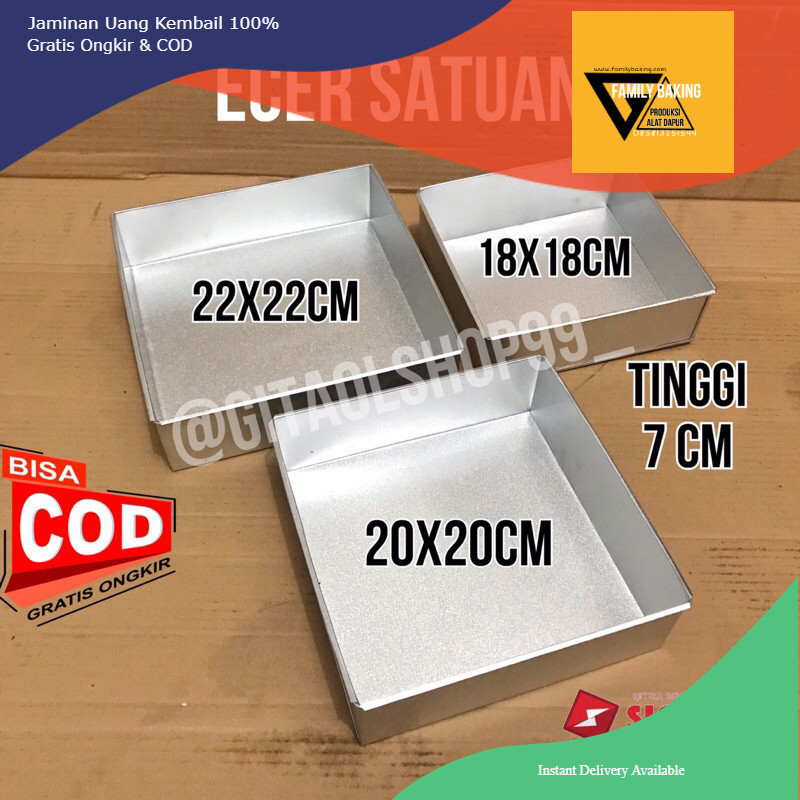 Square Pan 18x18x7 20x20x7 22x22x7 CM Single Layer Cake Pan Non-Stick Round Brownie Cake Mold