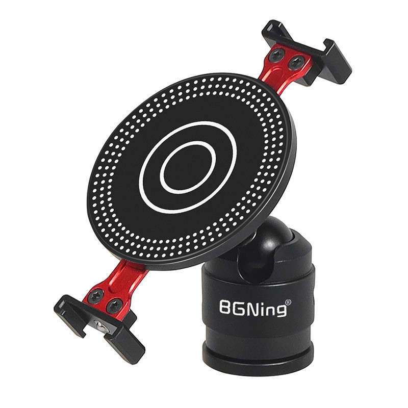 Bgning ถ้วยดูดแม่เหล็กที่วางโทรศัพท์ 360 Pan Tilt ปรับหัวบอลรองเท้าเย็น Mount ไร้สายชาร์จสําหรับ MagSafe ขาตั้งกล้องยึด