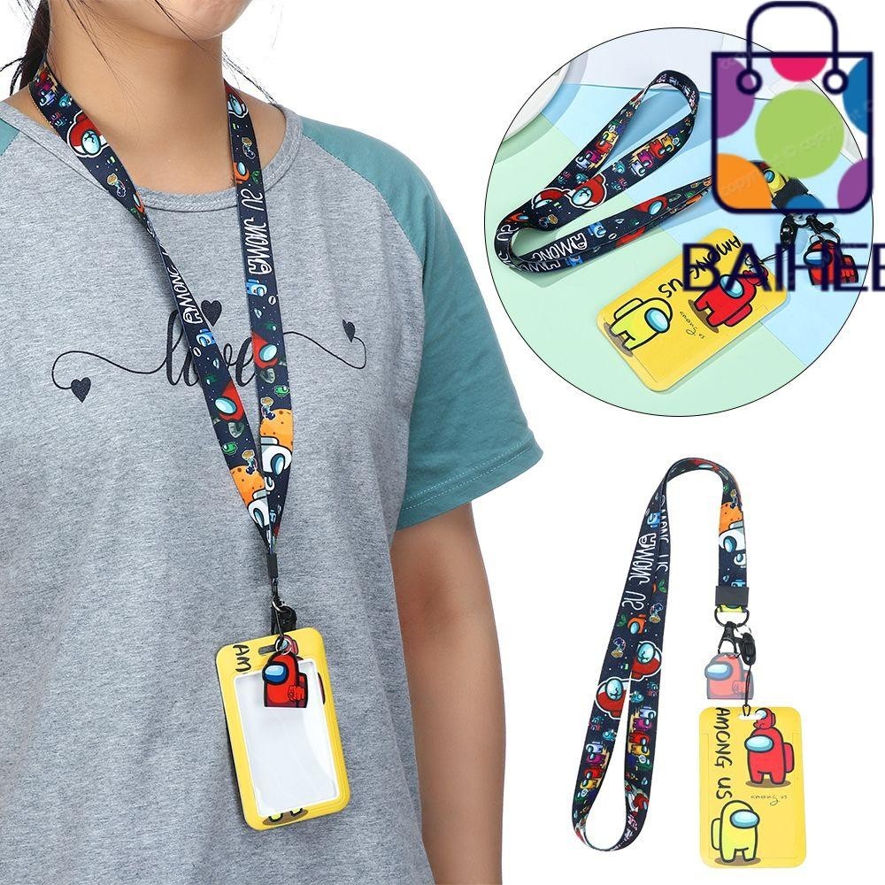 Baihee Card Holder Badge Neck Strap With Lanyard Neck Strap Work Permit