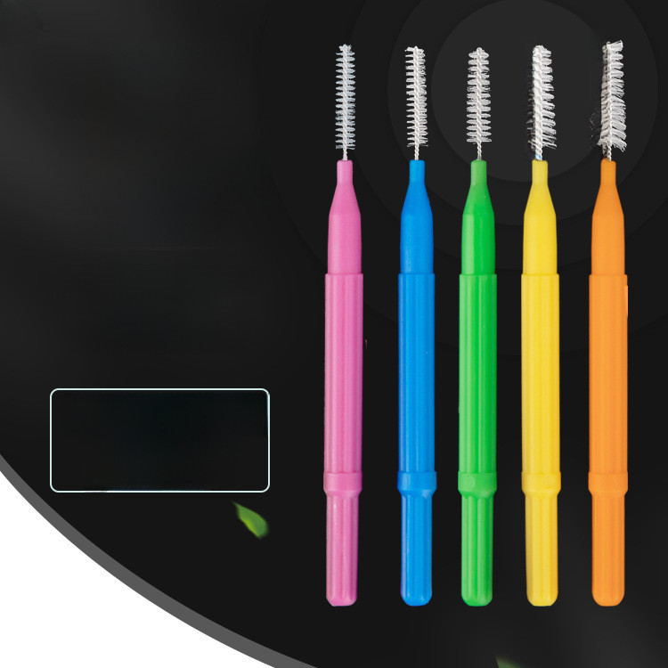 Spot Goods#Portable Interdental Brush Beauty Tooth Seam Brush Beauty Makeup Mascara Brush Cleaning Interdental Brush Gap Brush Orthodontic Interdental Brush5vv