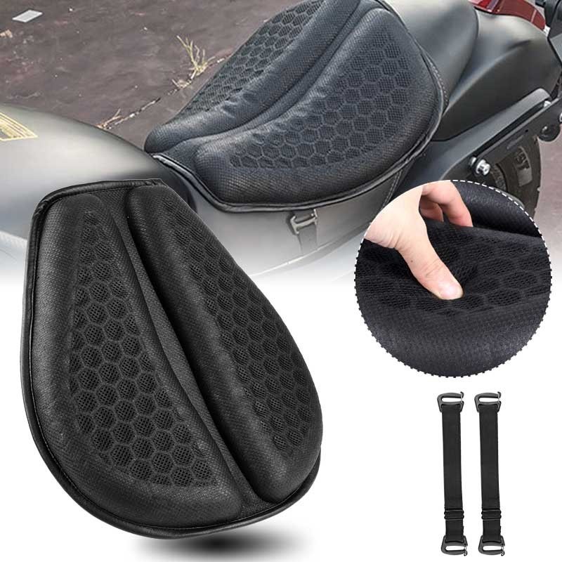 RB  Motorcycle Honeycomb Gel Seat Cushion cover 3D Mesh Fabric Comfort Breathable Anti-Slip Pressure Relief Motorbike Ri