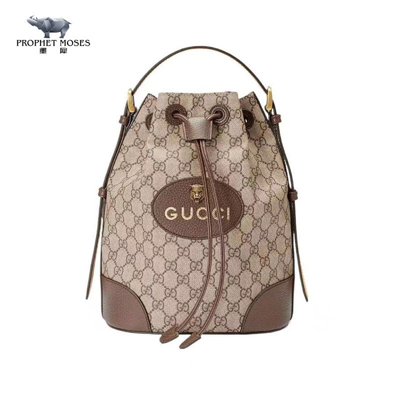 Mo Xi GUCCI/Gucci 2023 New Women's Neo Vintage GG Supreme Canvas Backpack