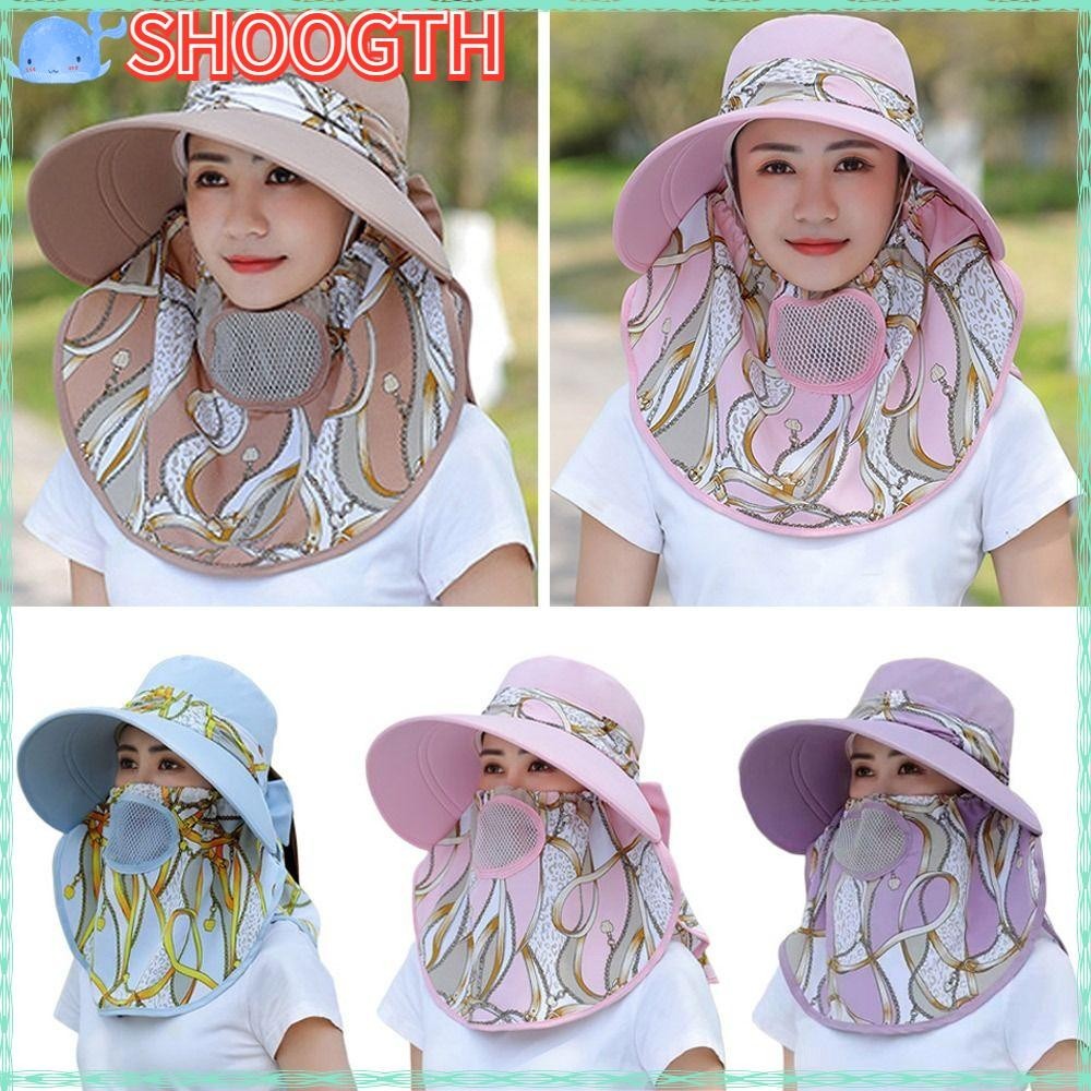 Shoogth Sunshade Bucket Hat Women UV Protection Wide Brim Work Shade Hat