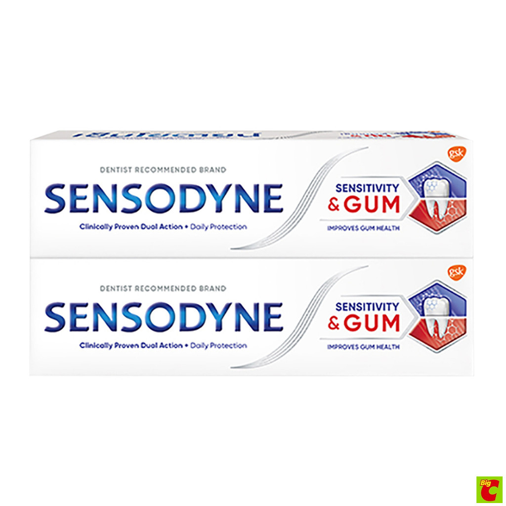 เซ็นโซดายน์ ยาสีฟัน สูตรเซ็นซิทิวิตี้แอนด์กัม 100 ก. แพ็คคู่