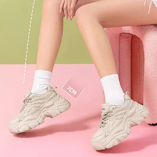 Camel Daddy รองเท ้ าฤดูใบไม ้ ผลิกีฬาผู ้ หญิง Breathable Retro แพลตฟอร ์ มยกรองเท ้ าลําลอง