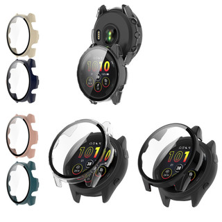 เคส + ตัวป้องกันหน้าจอสําหรับผู้เบิกทาง Garmin 165 / 165 Music Hard PC กรอบฝาครอบกันชน + HD Slim กระจกนิรภัยป้องกันรอยขีดข่วน