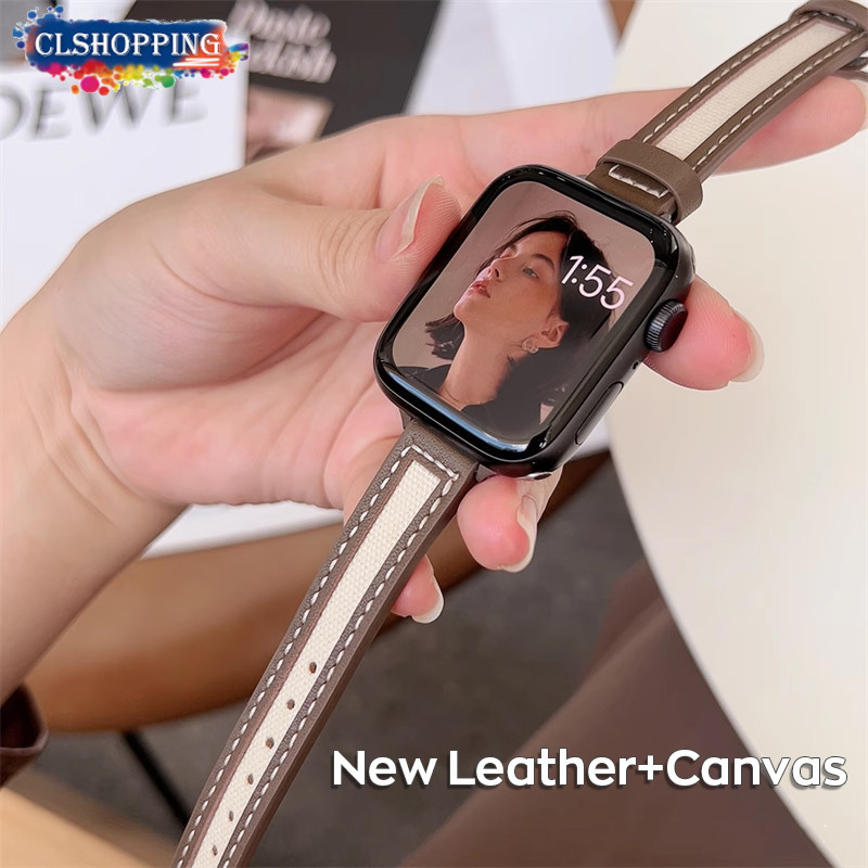 สายหนังบางสําหรับนาฬิกา Ap ultra 49mm series 10 9 8 7 6 se 5 4 3 46mm 44mm 38mm 40mm 45mm 41mm สร้อย