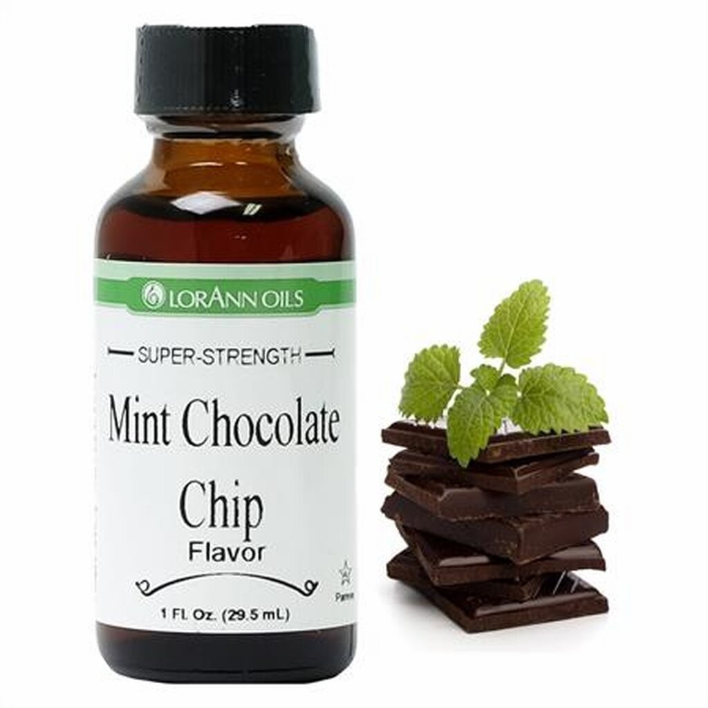Lorann Super Strength Mint Chocolate Chip Flavor 1 oz. กลิ่นมิ้นต์ช็ฮคโกแลตชิพเข้มข้น (06-8497)