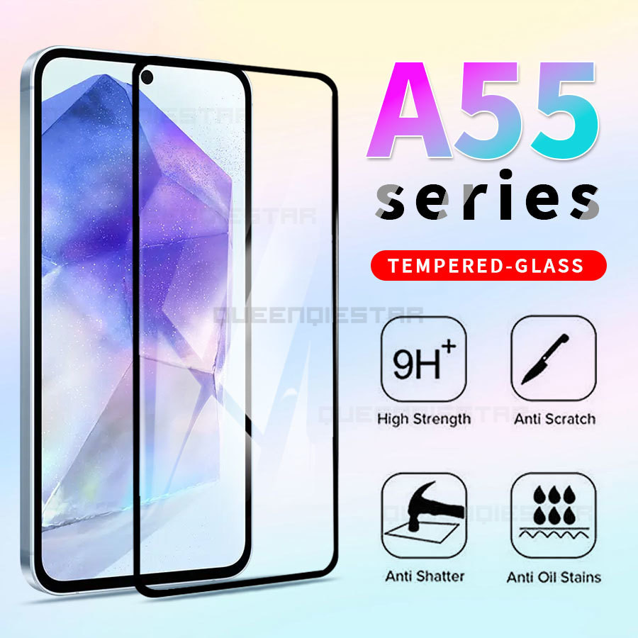 ฟิล์มกระจกแบบเต็มจอ HD Clear สำหรับ Samsung Galaxy A15 A25 A35 A55 A14 A24 A34 A54 A13 A23 A33 A53 A73 A12 A22 A32 A52 A72 A52s A11 A31 A51 A71 A01 A02 A03 A04 A05 A05S A42 A21S A10 A10S A20 A20S A30 A30S A50 A50S A70 A04E S23 FE