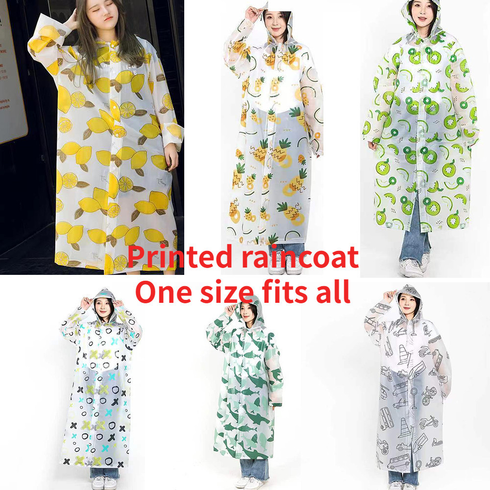 ผู ้ หญิงผู ้ ชายยาวเสื ้ อกันฝนกันน ้ ํา Rainwear เดินป ่ ากลางแจ ้ ง Rain Poncho Hooded Rain Coat