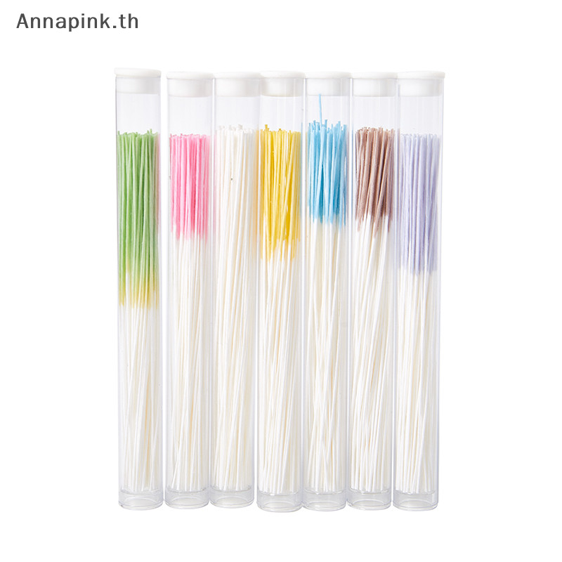 Annapink.th 60/70/160 pcs ชุดทําความสะอาดหูหญ ้ ากระดาษไหมขัดฟันรูหู Aftercare เครื ่ องมือ EN