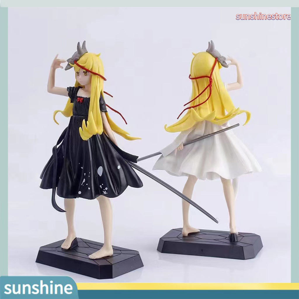 [sunshine ] Oshino Shinobu รูปสวมใส ่ Ghost Face Cover Solid รุ ่ น Miniature Figurine Desktop เครื ่ องประดับ PVC Monogatari อะนิเมะ Action Figure ของเล ่ น Hobby Collection