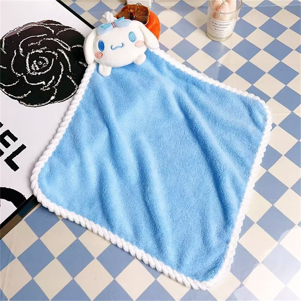 ผ้าเช็ดมือ Sanrio Cinnamoroll Kuromi Kawaii ลายการ์ตูนตุ๊กตาผ้าเช็ดมือสำหรับเด็ก ผ้าเช็ดมือไมโครไฟเบอร์ดูดซับน้ำได้ดี จัดส่งรวดเร็ว - รูปที่ 7