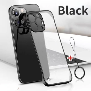 Pc Ultra Thinกระจายความร้อนFrosted Frameless Matteอะคริลิคใสกันกระแทกเคสโทรศัพท์สําหรับiPhone 15 14 13 12 11 Pro Max Plus X XS Max XR 7 8 Plus SE2020