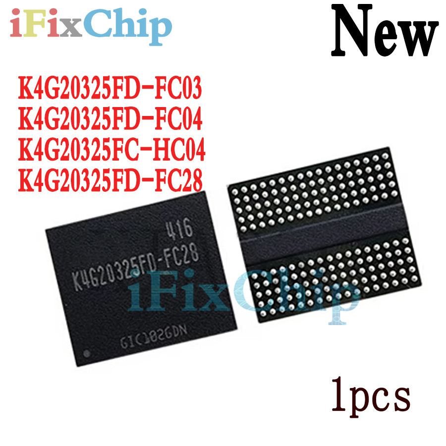 1 ชิ้นใหม่ DDR5 K4G20325FD-FC03 K4G20325FD-FC04 K4G20325FC-HC04 K4G20325FD-FC28 BGA