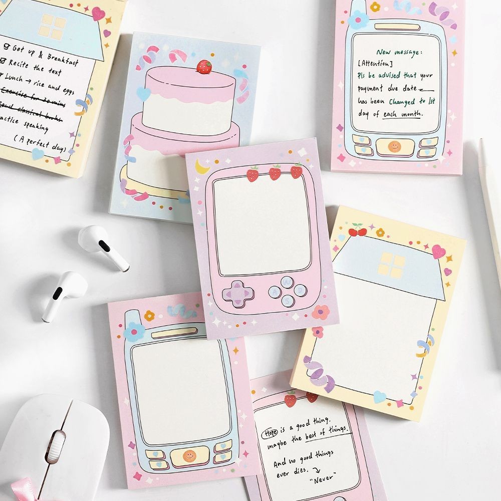 Cdaily|น ่ ารักขอบ Notepad นักเรียนหมายเหตุแผ ่ นรองข ้ อความกระดาษโน ้ ตคู ่ มือฐานวัสดุกระดาษตกแต ่ งกระดาษ