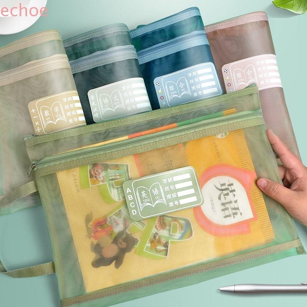 Echoedge A4 แฟ้มโฟลเดอร์กระเป๋า 1 Pc เครื่องเขียน Organizer กระเป๋าโรงเรียนอุปกรณ์สํานักงานกระดาษของขวัญนักเรียนซิปแฟ้มกระเป๋า