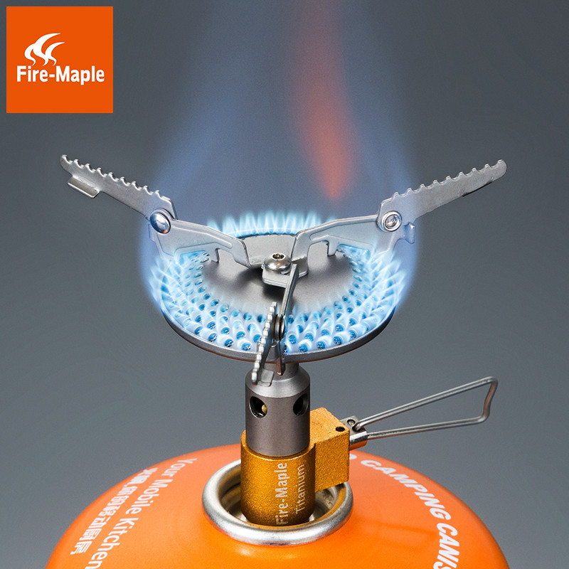 Firemaple 116T เตาแก๊สไทเทเนียม Outdoor Camping เตาแก๊สไทเทเนียมเตาน้ําหนักเบาแบบพกพาเตาไทเทเนียมแบบบูรณาการ 48g อุปกรณ์แคมป์ปิ้งอุปกรณ์ปิคนิค