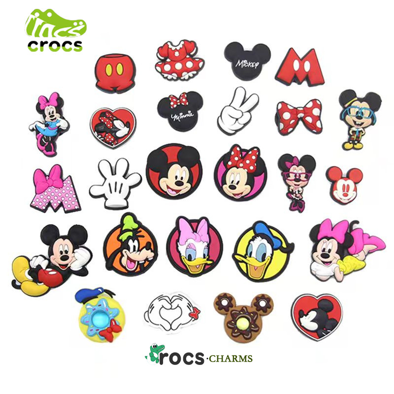 Jibbitz crocs หัวเข็มขัดรองเท้า Disney Series crocs Accessories หัวเข็มขัดตกแต่งการ์ตูนมิกกี้มินนี่น่ารัก charm crocs