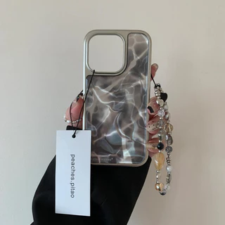 หรูหรา Electroplated bezel ระลอกน้ําเคสโทรศัพท์สําหรับ iPhone15 14 13 13 12 Pro Max ปลอก anti-shock กล้องป้องกัน Double frosted hard ฝาหลัง iPhone