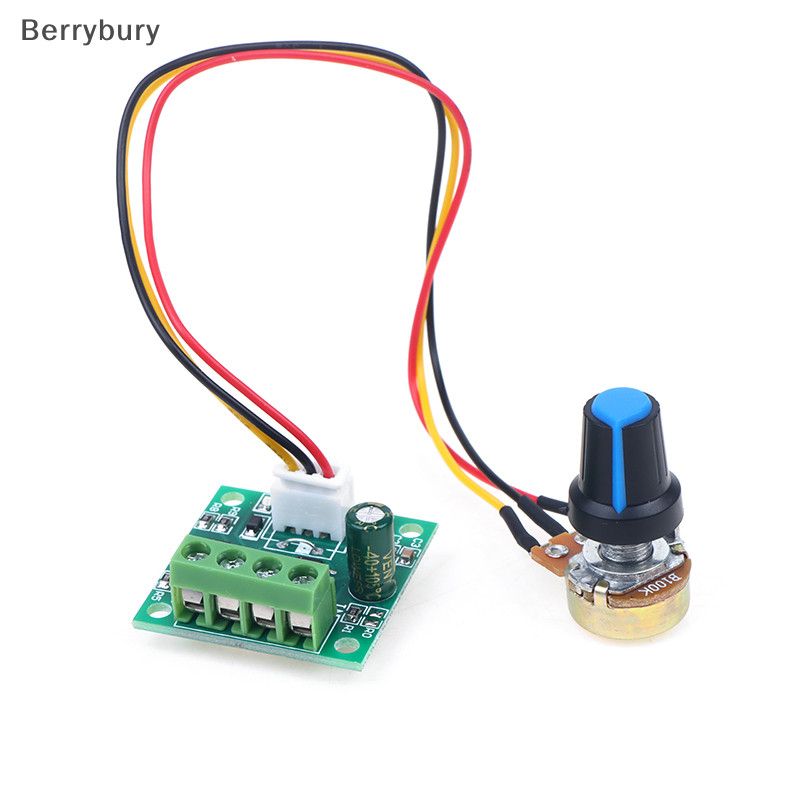 Berrybury บอร์ดปรับ DC มอเตอร์ควบคุมความเร็ว PWM 1803BK 1.8V 3V 5V 6V 12V 2A แรงดันไฟฟ้าต่ําควบคุมความเร็วโมดูลควบคุมใหม่