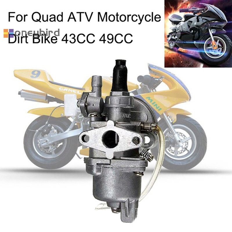 Honeybird Carb คาร์บูเรเตอร์สําหรับ 47cc 49cc ชิ้นส่วนเครื่องยนต์กระเป๋า Dirt Bike Moto ATV Quad