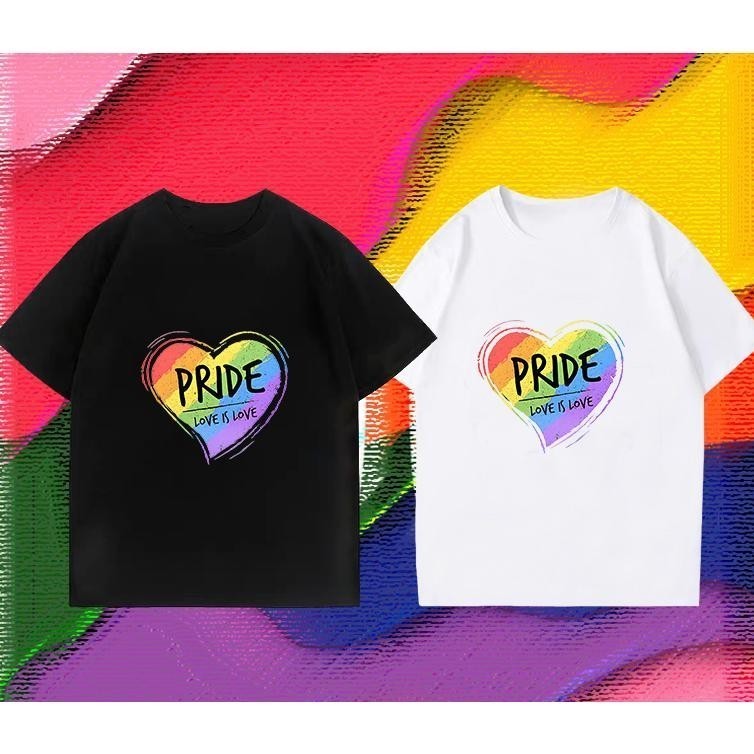 🏳️‍🌈 Pride Month🏳️‍🌈 เสื้อ“LOVE IS LOVE” สําหรับผู้ชาย Rainbow LGBT Pride Month Gay Lesbian Bisexual  ไม่จำกัดเพศ