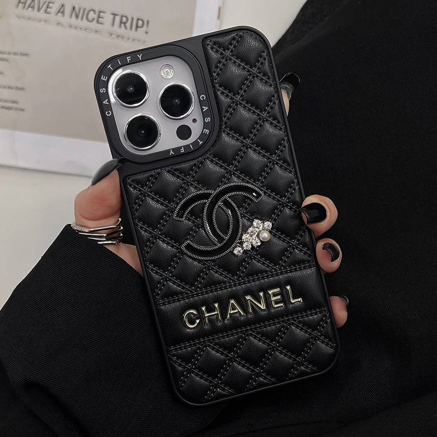 เคสหนังปั๊มแฟชั่นหรูหราสําหรับ iPhone 16 Pro Max 11 12 13 14 15 Pro Max 16 Pro เคสป้องกันแบบรวมทุกอย่าง