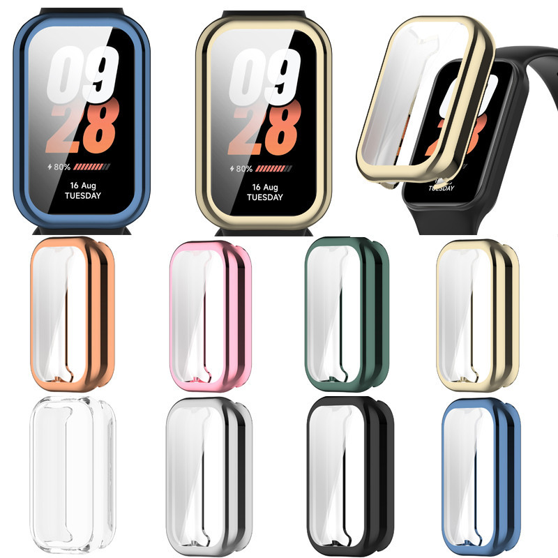 เหมาะสําหรับ Xiaomi Band 8 active Redmi Band 2 TPU เคสป ้ องกันแบบเต ็ มหน ้ าจออุปกรณ ์ เสริมกรอบ