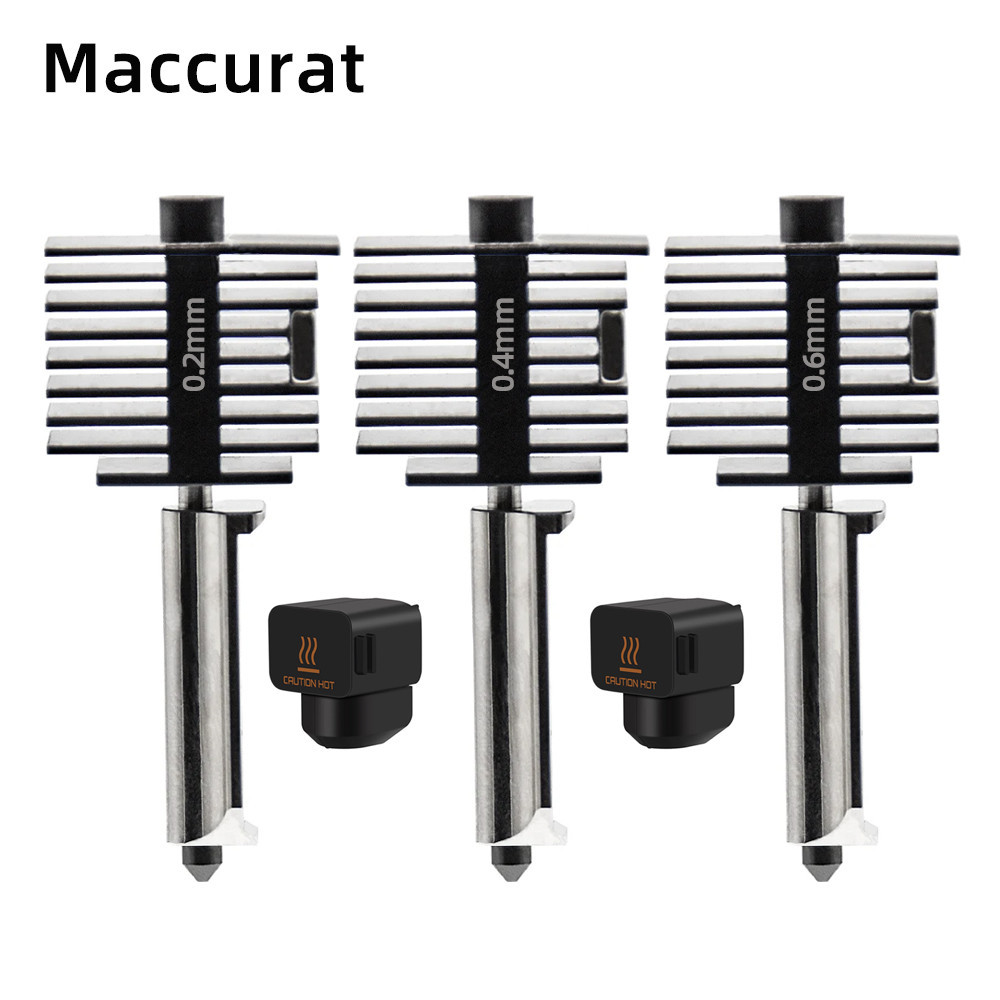 Bambu Lab A1 mini Hotend ชุด 0.2/0.4/0.6/0.8 มม.ชุบเหล็กหัวฉีดสําหรับ Lab A1 เปลี่ยน Hotend ชุดสําหร