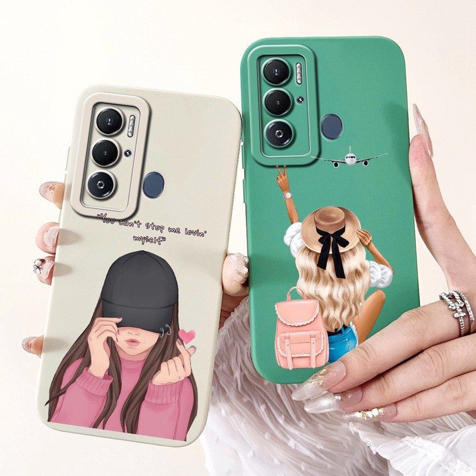 กันกระแทกสําหรับ Tecno Pova Neo LE6 LE6h Pretty Girls ซิลิโคนเคสโทรศัพท ์ สําหรับ Tecno Pova Neo 202