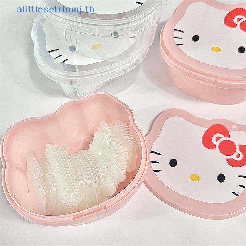 Alittlese โปร่งใสส้อมผลไม้ Kitty กล่องเก็บพลาสติกกรณีปรับคอนเทนเนอร์สําหรับเด็กส้อมผลไม้ Organizer กล่องแสดง TH