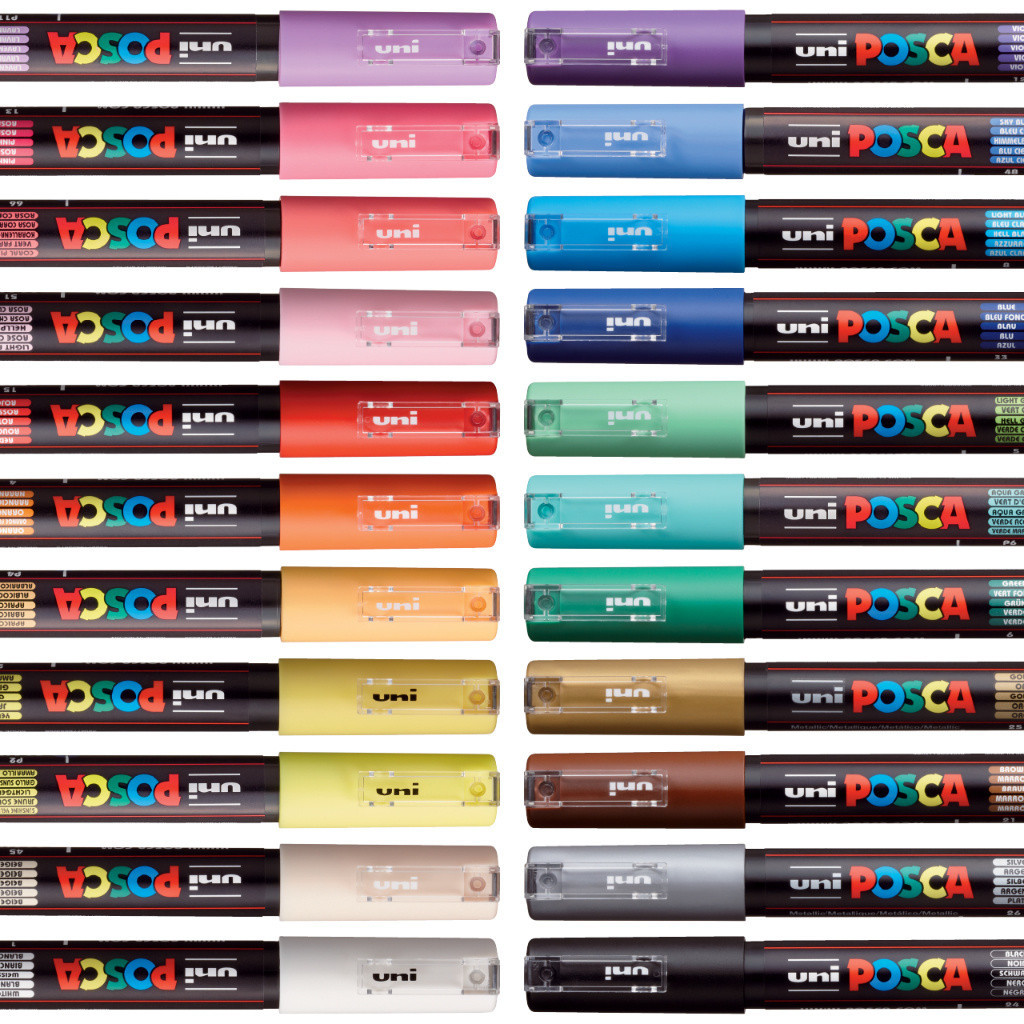 Posca Water Based Paint Marker 0.7 มม . Extra Fine PC-1M เครื ่ องหมายปลอดสารพิษ 1 ชิ ้ น - รูปที่ 2