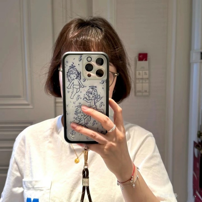 ดอกไม้ป่า Cherubs wf เคสโทรศัพท์สําหรับ iPhone 17 17Pro Air 16 16Pro 15 14 Plus 12 13 Pro Max อะคริลิค Hard ปลอกกันกระแทกฝาหลัง - รูปที่ 4