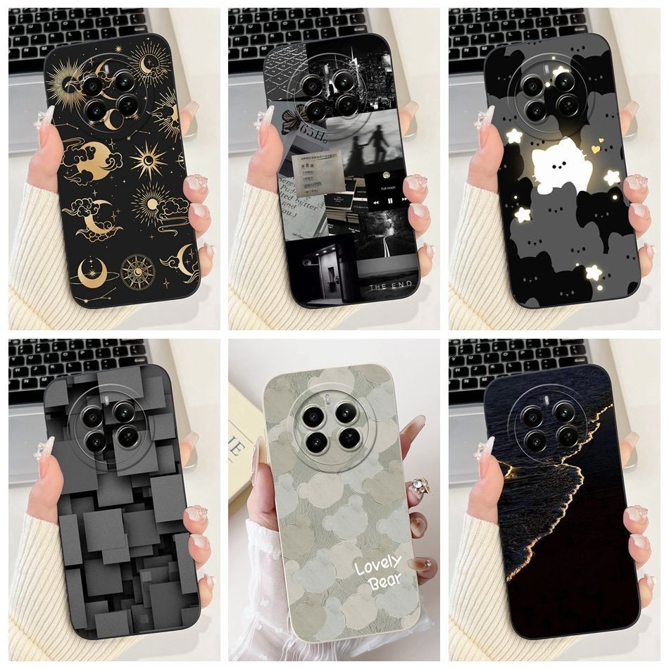 เลนส์ป้องกันกรณีสําหรับrealme 12 Pro Plus (12 Pro+) 12Pro 5G Realme12 12X 12 + 2024 แฟชั่นทาสีซิลิโคนอ่อนนุ่มเคสโทรศัพท์