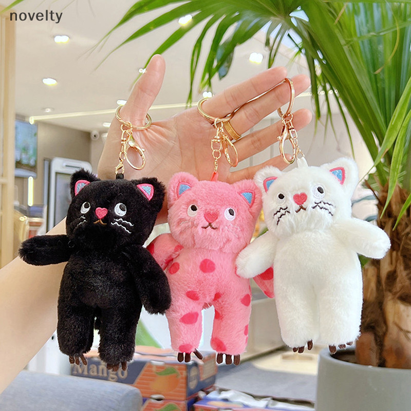 Nly ใหม่ Wave Point แมวจี้ตุ๊กตาของเล่นพวงกุญแจกระเป๋า Charm กระเป๋าเป้สะพายหลัง Decor กุญแจรถอุปกรณ์เสริมเครื่องประดับเด็ก Plush ของขวัญของเล่น N