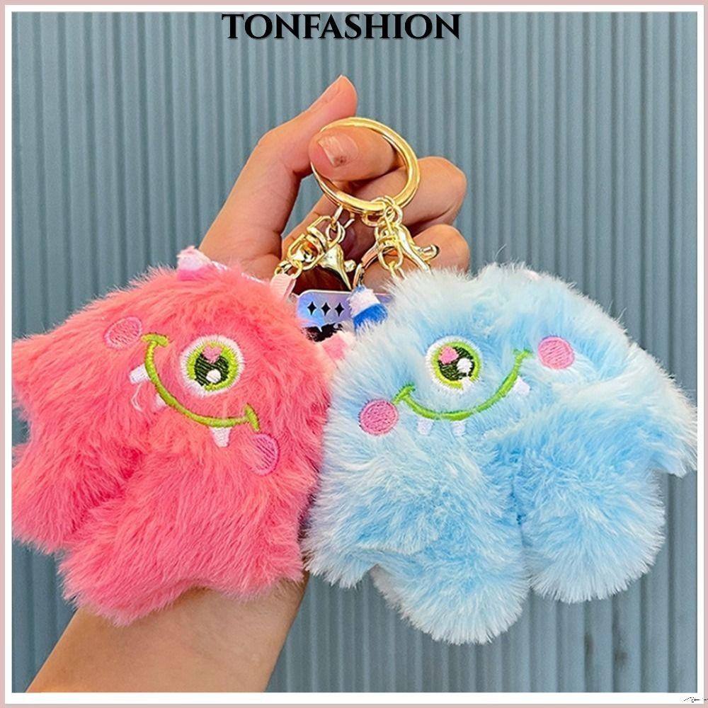 Tonfashion พวงกุญแจตุ๊กตา, Rex กระต่ายผมแฟชั่น Big Eyed Cyclop จี้ตุ๊กตา, Diy Kawaii พวงกุญแจคู่รัก