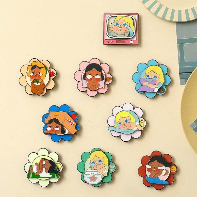 POPMART CRYBABY Sad Club Series Mystery Box Fidget Spinner ของเล่นเด็กของขวัญ
