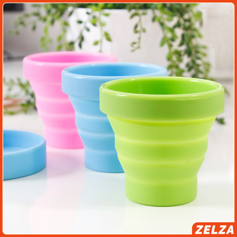 ZELZA แก้วน้ำพับได้, แก้วน้ำซิลิโคน ถ้วยยืดไสลด์ silicone folding cup