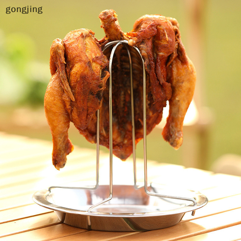 [Gong]Roasg ย่างขาตั้งไก่ Roaster Rack ห้องครัวกลางแจ้ง BBQ เครื่องมือเหล็กคาร์บอน Non-ย่างแผ่นไก่ th - รูปที่ 4