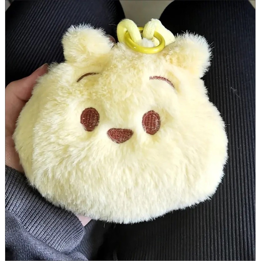น่ารักวินนี่เดอะพูห์หูฟังกระเป๋าเก็บกระเป๋าตุ๊กตาศูนย์กระเป๋าสตางค์มือถือกระเป๋าสตางค์แบบพกพา
