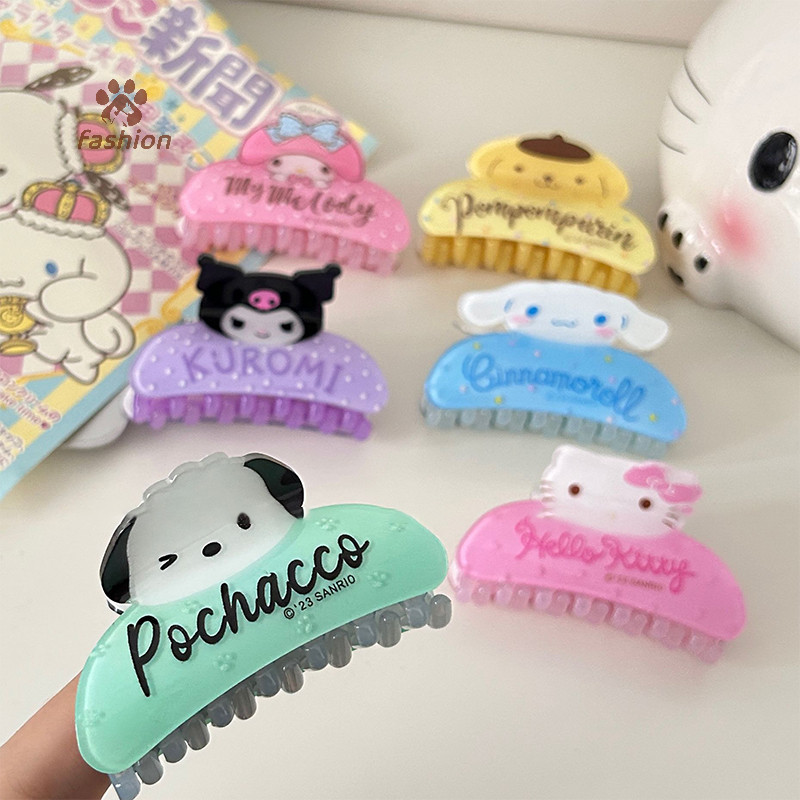 SANRIO [แฟชั่น] การ์ตูนอะนิเมะสัตว์ขนาดเล็ก ซานริโอ กิ๊บติดผมน่ารักหวานกรงเล็บผมด้านหลังหัวกิ๊บ ชม. หูฟัง น่ารัก คลิปฉลามอะคริลิ {ไทย}