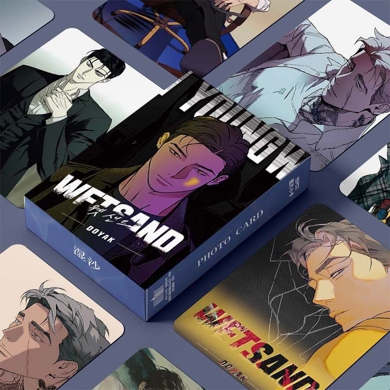 50-55pcs Manga Manhwa Identity V Laser Holographic Lomo Cards Pochacco Dawn of the Dragon Jujutsu Kaisen Photocards Night by the Sea Blue Archive Auto World Hologram Postcards