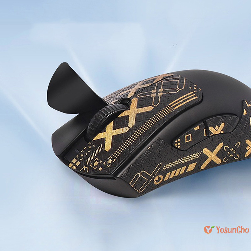 Yosunchoker] Mouse Grip Tape Skate สติกเกอร์ทําด้วยมือลื่นดูดเหงื่อเมาส์สติกเกอร์กันลื่นสําหรับ RAZER DEATHADDER V3 PRO ใหม่