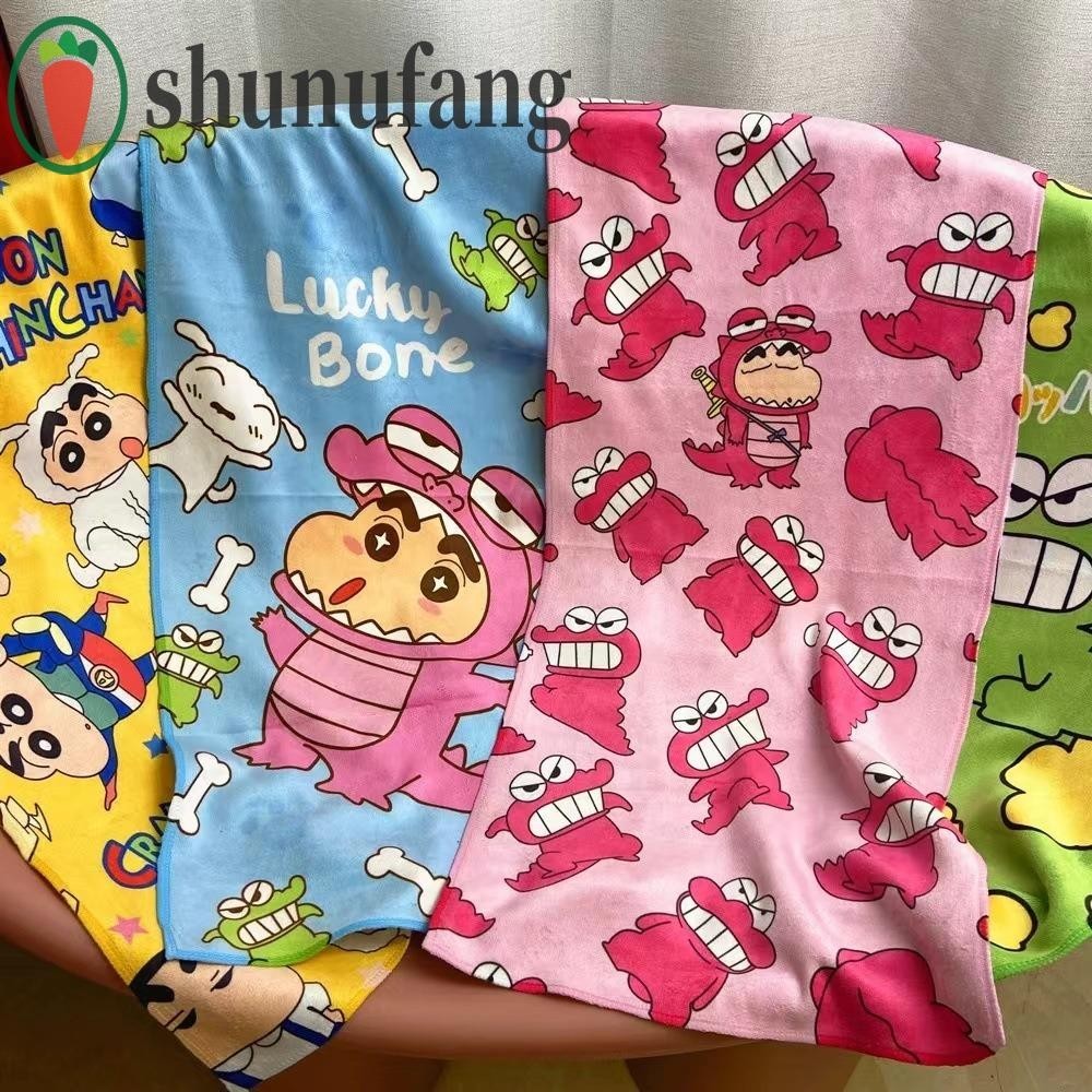 Unuf Crayon Shin-Chan ผ้าเช็ดตัว, การ์ตูน Kawaii ตุ๊กตาผ้าเช็ดตัว, ตกแต่งห้องน่ารักแบบพกพาผ้าเช็ดตัวกีฬานุ่มฟิตเนส