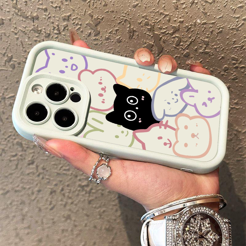 🔥ส่งจากไทย🔥เคส iphone 7P 8P 11 13 14 Pro Max กล้องป้องกันมิตรกับสิ่งแวดล้อมกันกระแทกดอก สัตว์ที่มีสีสัน