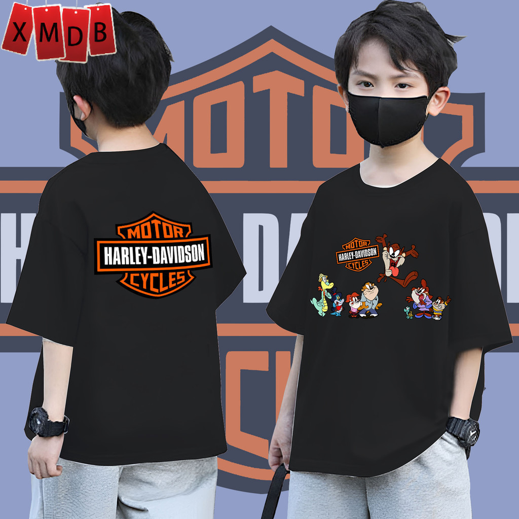 【พร้อมส่ง】เสื้อยืด เสื้อเด็ก Harley davidson x Taz manian looneytunes t shirt ไม่หด ยับยาก 100-150cm #5