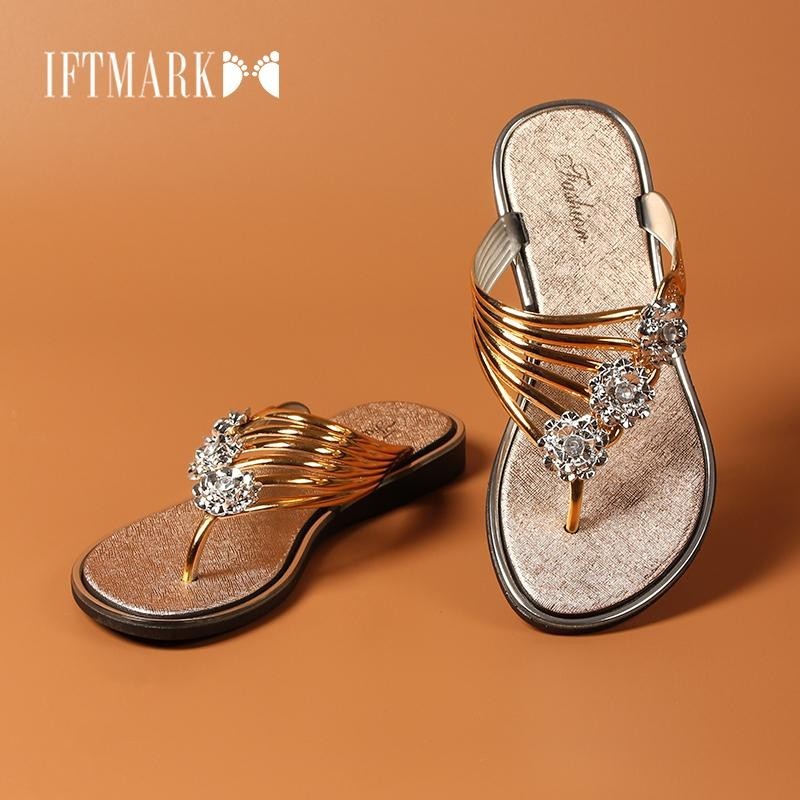 IFTMARK รองเท้าแตะหญิงแบบหนีบ, รองเท้าแตะผู้หญิงแฟชั่น, สวมใส่สบาย ทนทาน ใส่ง่ายเข้ากับทุกชุด[ส่งเร็วพิเศษ]
