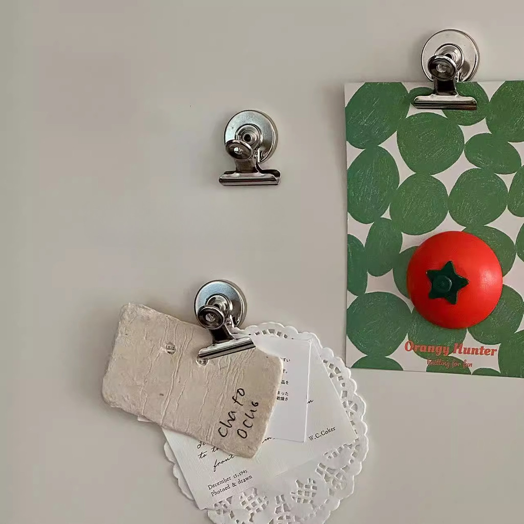 HERA 1 ชิ้นคลิปแฟ้มแม่เหล็กที่เก็บตู้เย็น